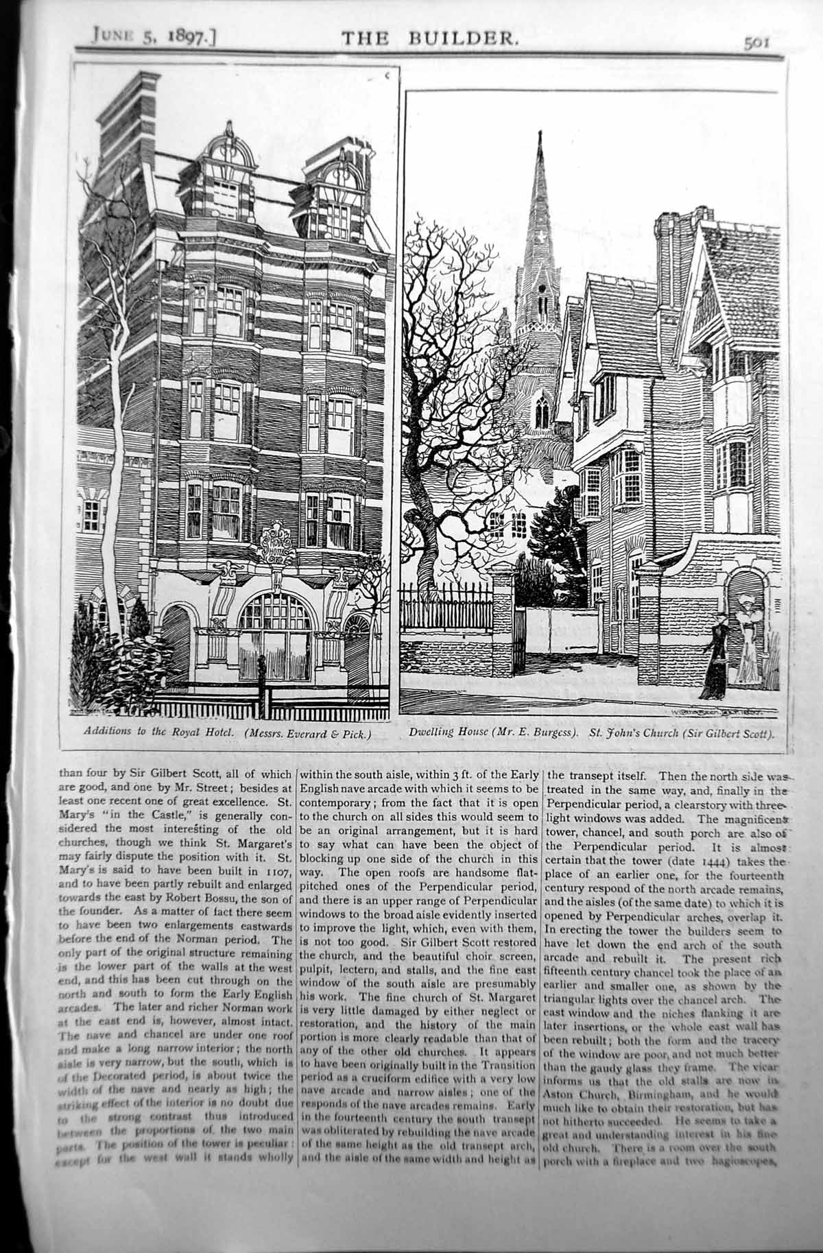 Old Royal Hotel John'S Church House Burgess Everard Peck Builder 1897 Victorian