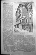 Antique Print Builder 1897 London Street Architecture Balfour Place Turner 19th