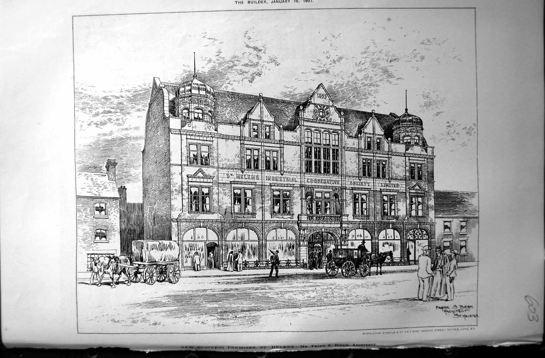 Old Builder 1897 Architecture Business Premises St. Helen'S Frank Bir Victorian