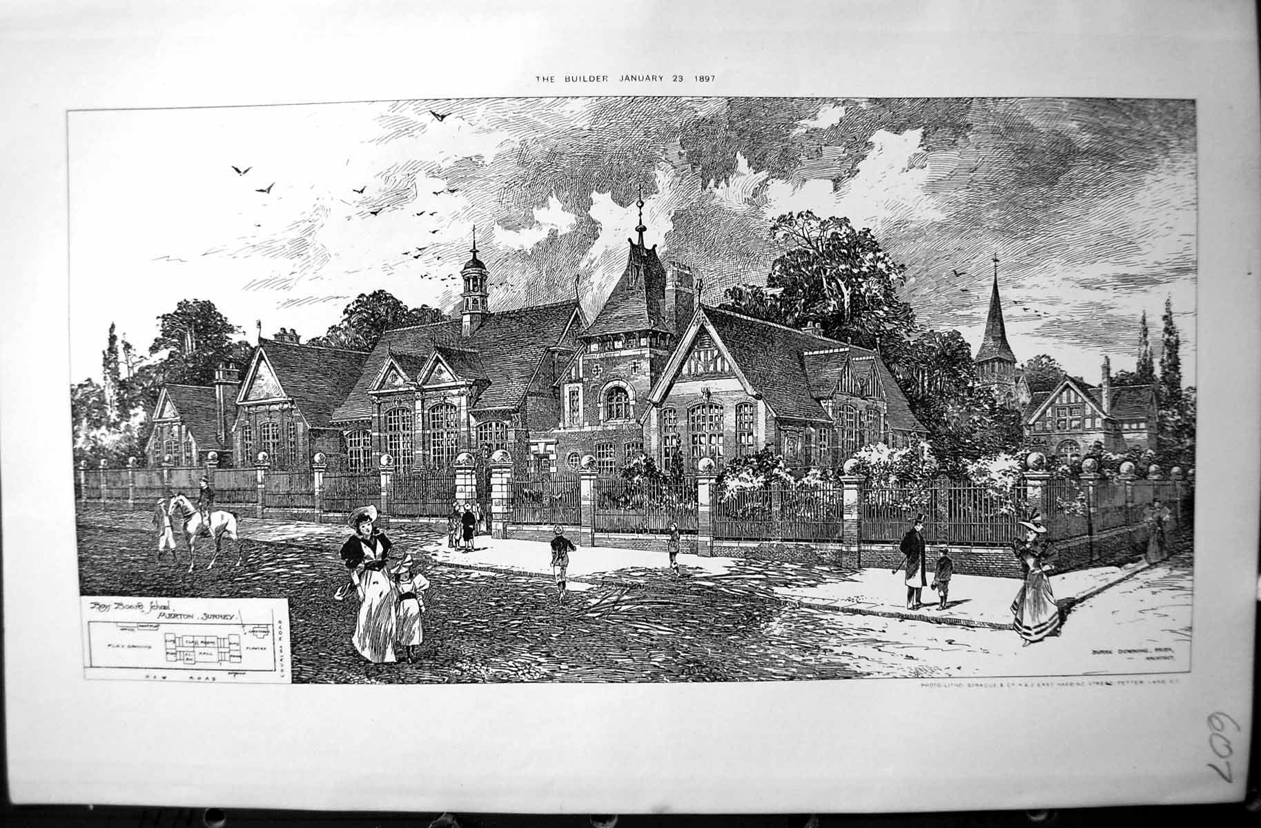 Old Builder 1897 Architecture Boys Board School Merton Surrey Burke D Victorian