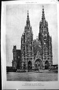 Old Print Notre Dame De L'Epine Marne Aitchison Builder 1897 Architecture 19th