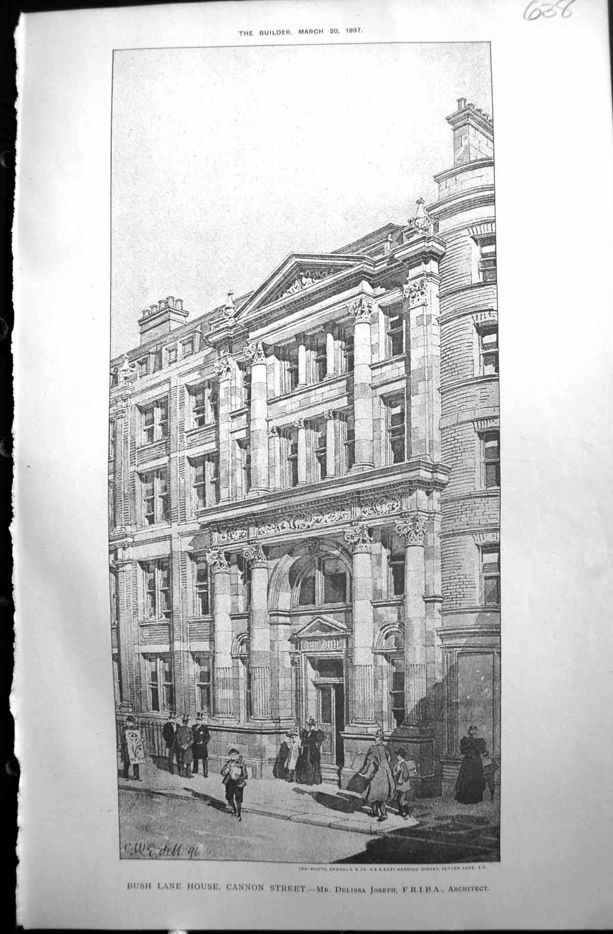 Old Builder 1897 Architecture Bush Lane House Canon Street Delissa Jo Victorian