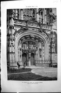 Old Church Brou En Bresse Bourg West Doorway Builder 1897 Architectur Victorian