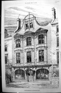 Antique Old Print Northampton GStreet Phipps Newman Builder 1897 Architecture