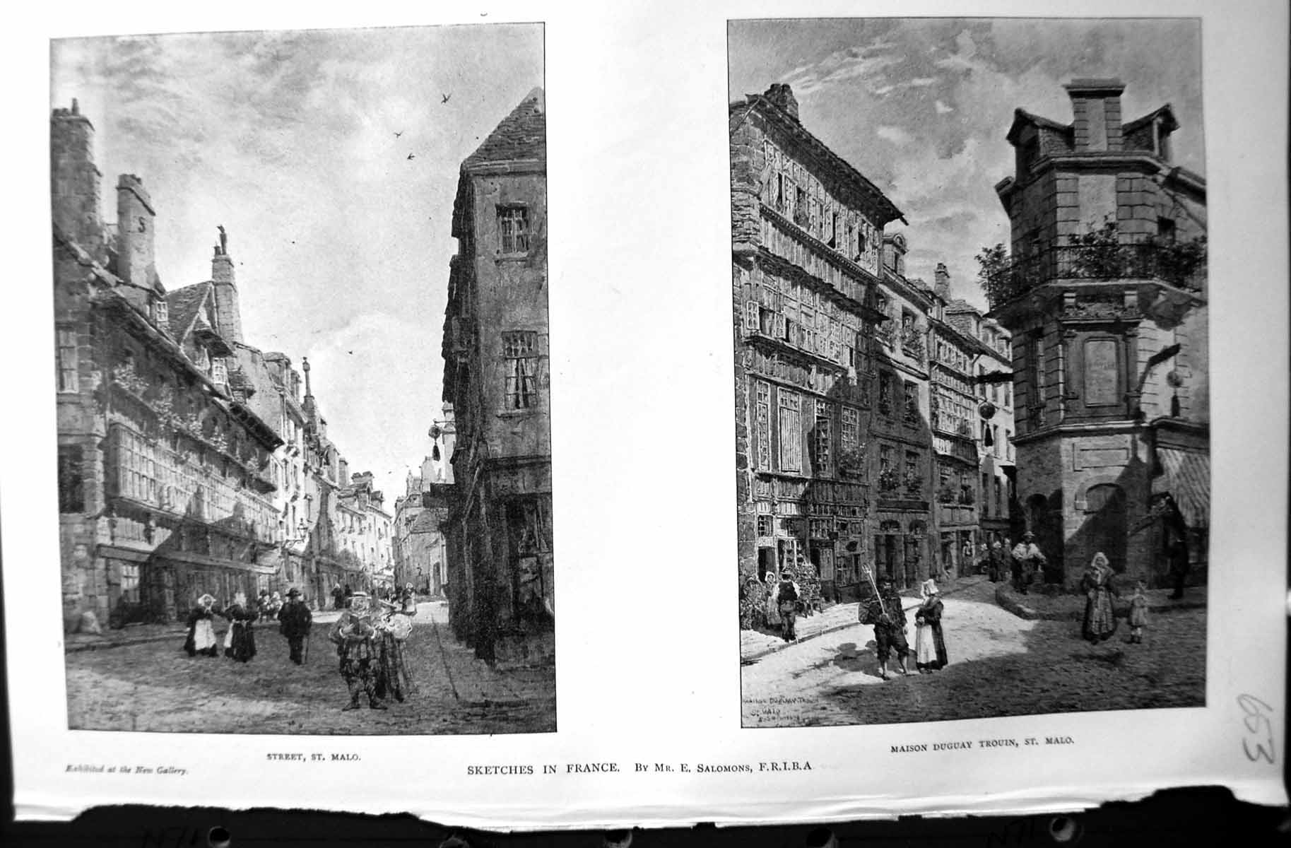 Old Builder 1897 Architecture France Street Scene St. Malo Maison Dug Victorian