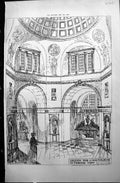 Antique Old Print Design Mausoleum Interior View Builder 1897 Architecture 19th