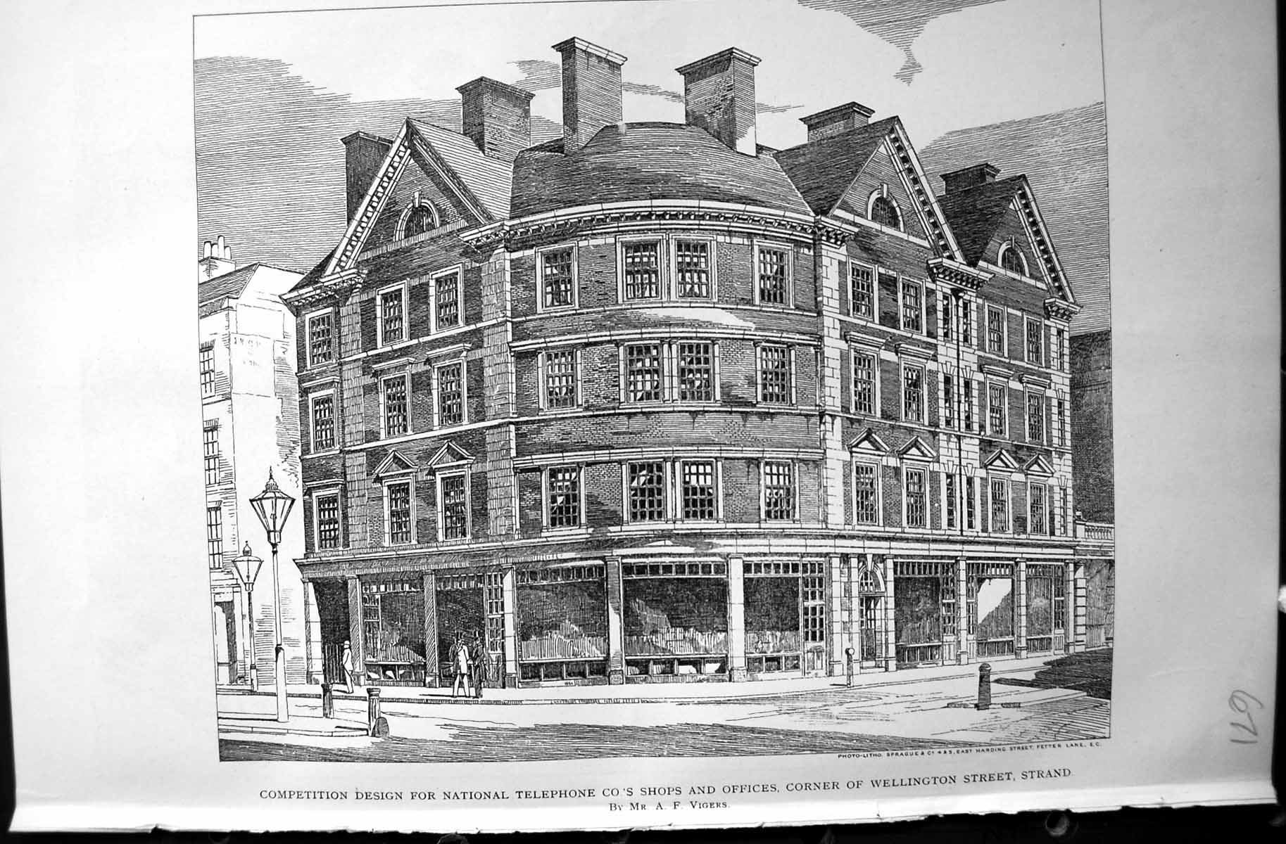 Old 1897 Architecture Design National Telephone Shops Offices Welling Victorian