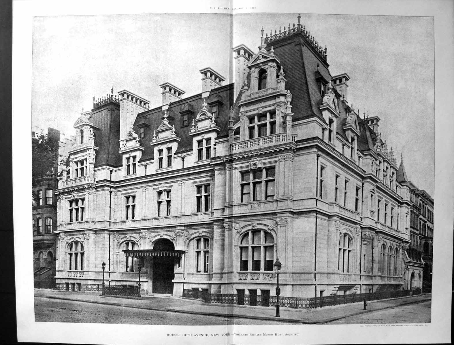 Old Builder 1897 Architecture House Fifth Avenue New York America Mor 19th