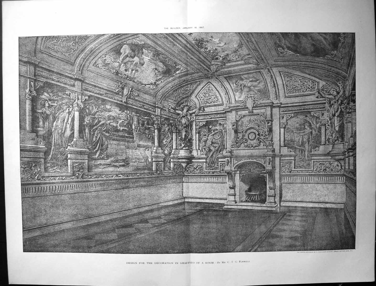 Old Builder 1897 Architecture Design Decoration Graffito Room Formill 19th