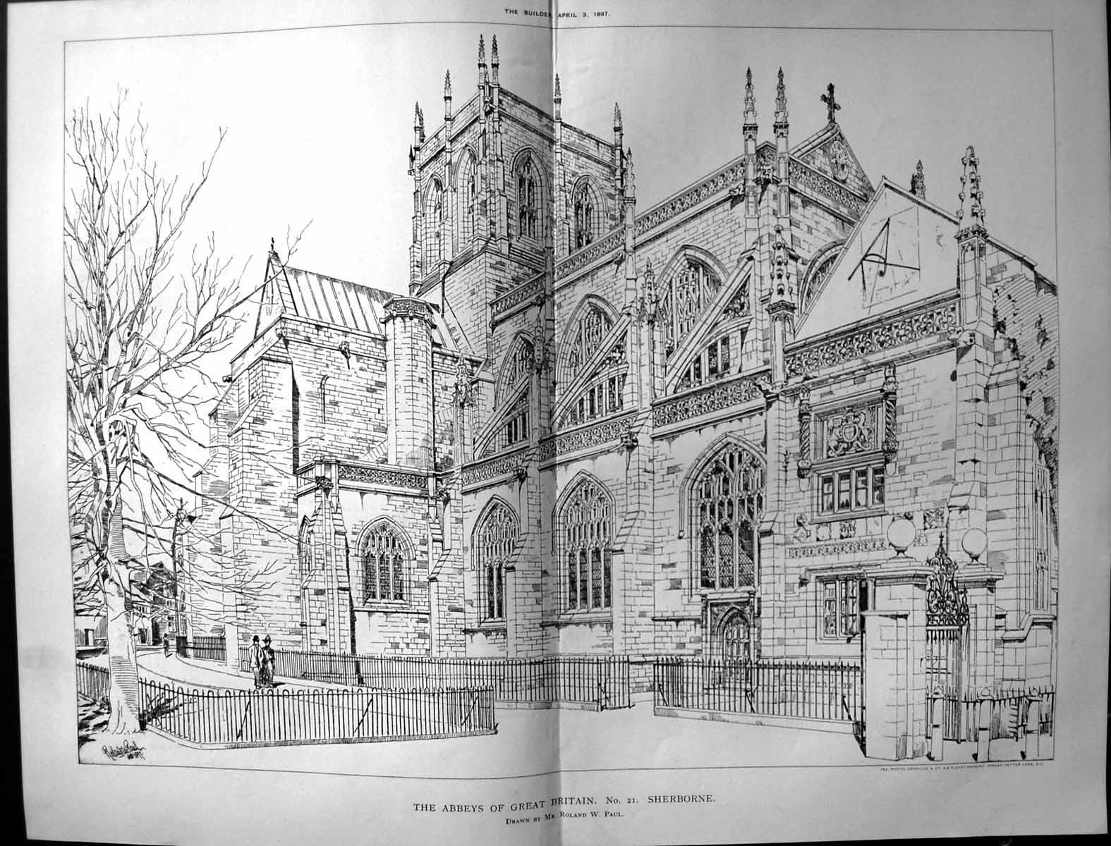 Old Builder 1897 Architecture Sherbourne Abbey Paul Plan Mary'S Abbey 19th