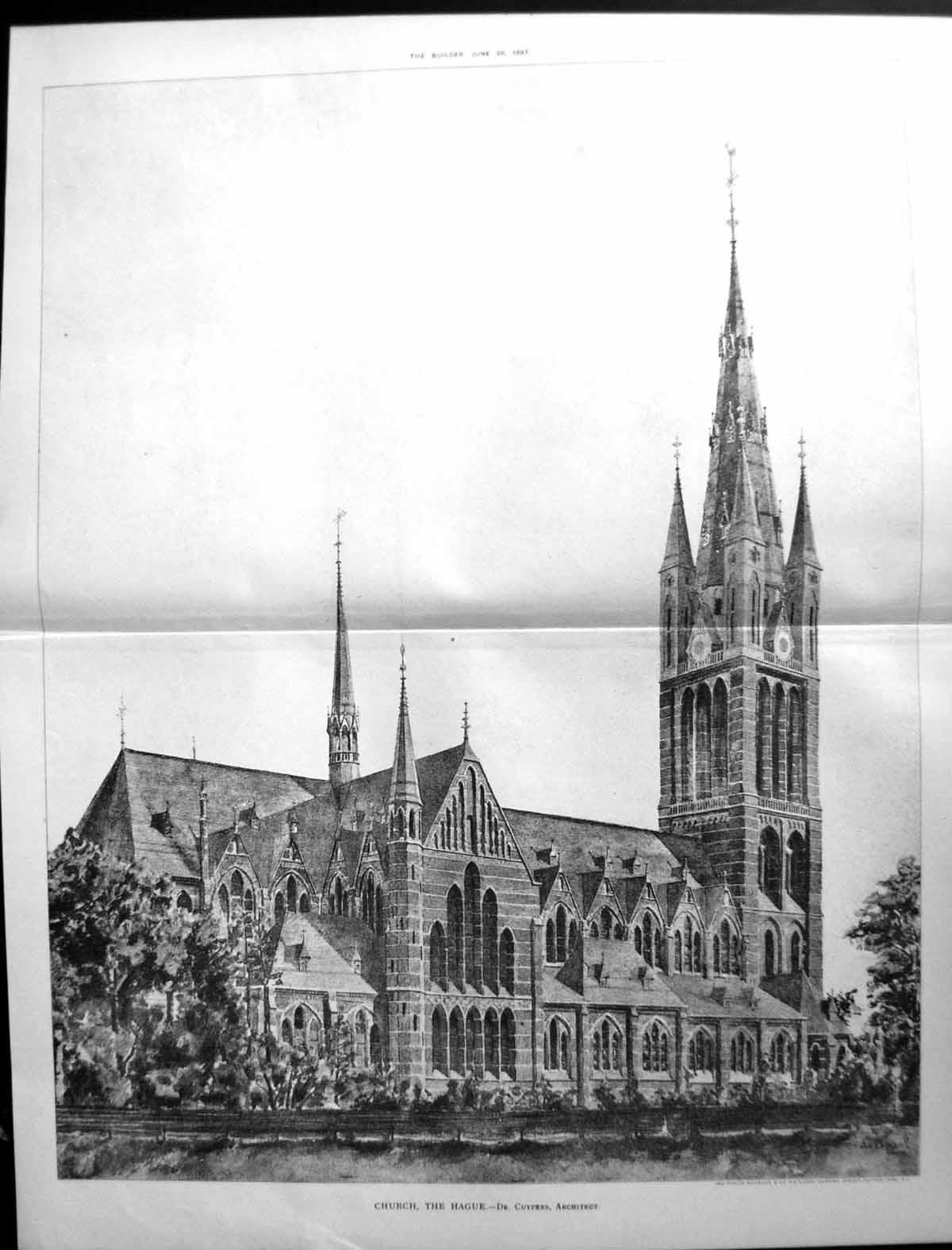 Old Church Hague Cuypers Eleanor Cross Northampton Builder 1897 Archi 19th