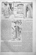 Old Print Tintern Abbey Details Fireplace Hatch Pulpit Windows View 1898 0 19th