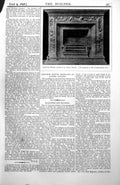 Original Old Antique Print Cast Iron Mantel Modelled By Alfred Stevens 1898