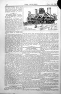Old Antique Print The Oak House West Bromwich Exterior Many Chimneys 1898 19th
