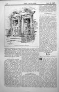 Original Old Antique Print Doorways In Queen Square Bloomsbury Hf Waring 1898