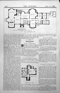 Old Antique Print House At Wokingham Plan Annotated Blisland Church 1898 19th