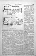 Antique Print Hill House Hampstead Plans First Floor Ground Annotated 1898 19th