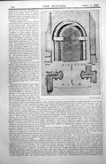 Antique Old Print Elevation Plan Church Nave Wittering Northants Scale 1898