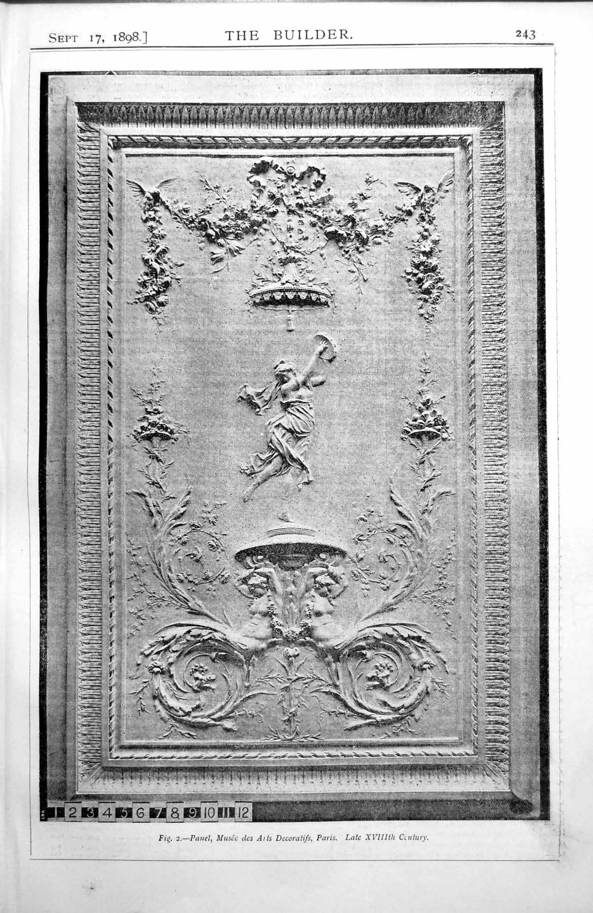 Old Print Decorative Panel Musee Des Arts Decoratifs Paris Xviiith C 1898 19th