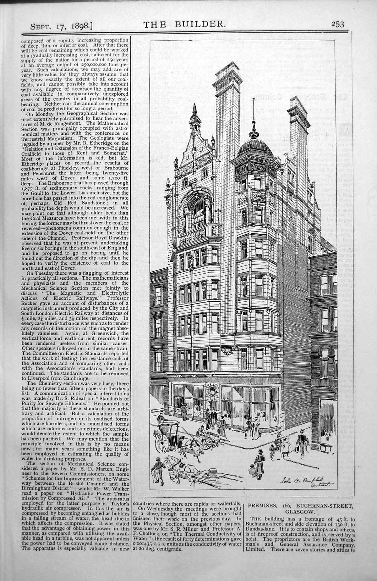 Old Antique Print Premises 166 Buchanan Street Glasgow Seven Stories 1898