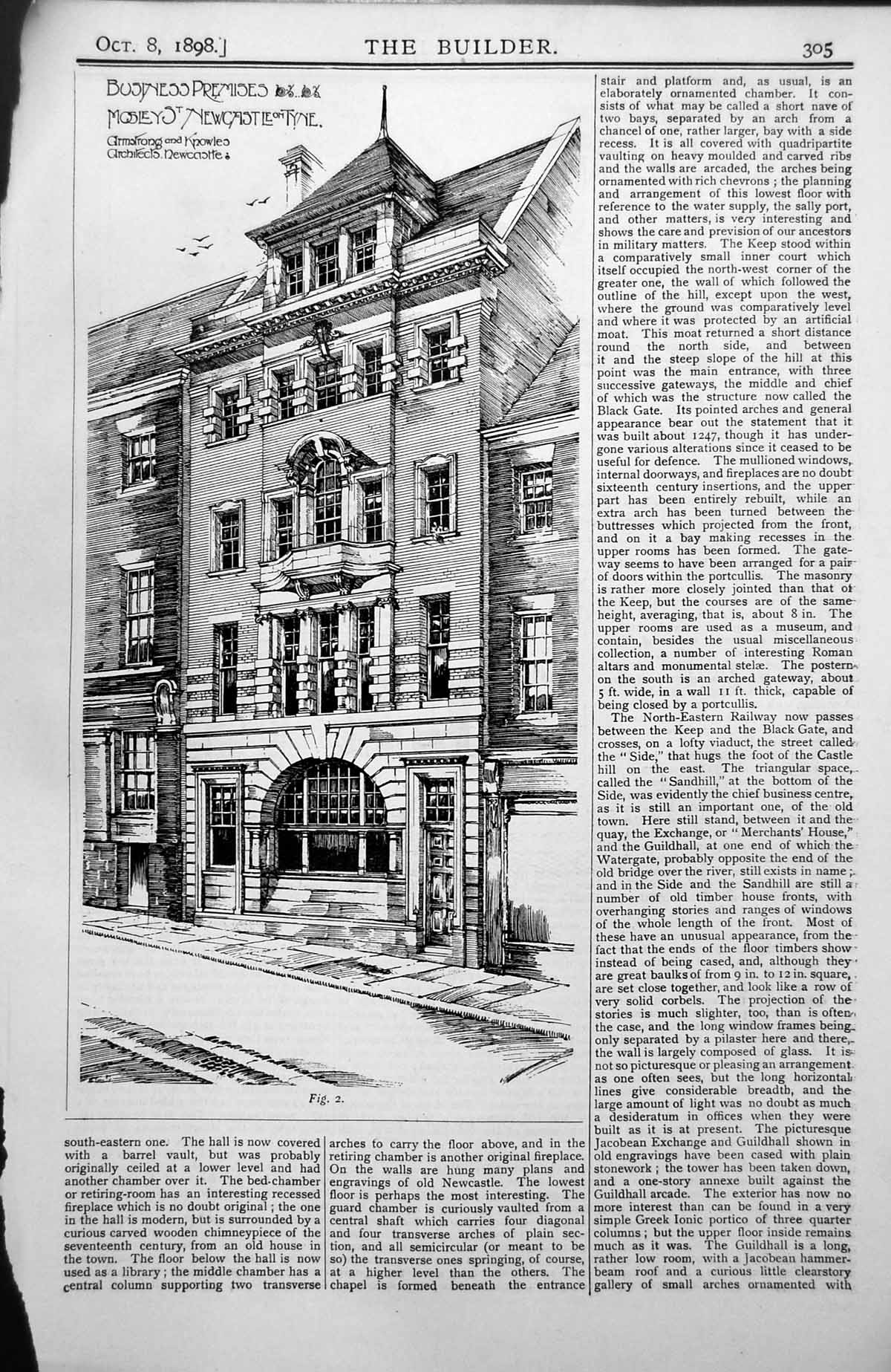 Old Business Premises Newcastle On Tyne Central Station Dobson 1898Victorian