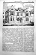Antique Old Print National Telephone Offices Newcastle Jesus Hospital 1898