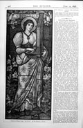 Old Antique Print Design Stained Glass Cecilia Mr Edward J Procter 1898 19th