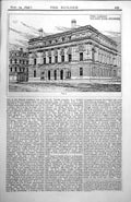 Original Old Antique Print Free Library Belfast Wh Lynn Architect 1898 19th