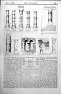 Antique Old Print Baluster Shafts St. Albans Worth Church Sussex Window 1898