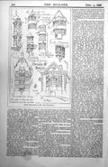 Antique Print Sketch Illustrations Oriels And Bays Mr Paul Waterhouse 1898 19th