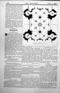 Antique Print Design For Gateway Tower Plan Royal Academy School Work 1898 19th