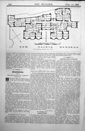 Old Antique Print New Buildings Clements Inn Law Courts Gardens Plan 1898 19th