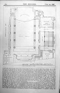 Antique Print Plan Calston'S Hall As Existing Orchestra Retiring Room 1898 19th