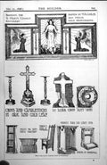 Old Print Reredos St Marys Church Rawmarsh Lambeth Guild Handicraft 1898 19th