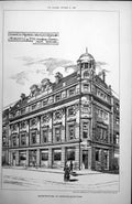 Old Antique Print Business Premises Westgate Rd Newcastle-Upon-Tyne 1898 19th