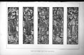 Antique Old Print Design For Stained Glass Mr Leonard Walker Five Panels 1898
