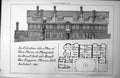 Antique Print Elevation Plan Three Houses Hampstead Horace Field Arct. 1898