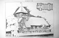 Antique Old Print Design Small Wooden Church Medal Merit Grissell Comp. 1898