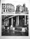 Old Antique Print Belfast Business Premises Academy Harbour Offices 1898 19th