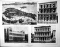 Old Print Venice Bird'S Eye View Grimani Palace Fondaco Dei Turchi 1898 19th