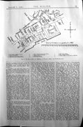 Old Print Architecture 1906 Builder Plan Savoy Strand River Thames London 20th