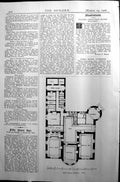 Antique Print Plan Belbo House Fifeshire Scotland Architecture 1906 Builder