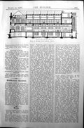 Antique Old Print Design Hackney Central Library Architecture 1906 Builder 20th