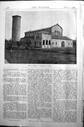 Original Old Antique Print Ravenna Spollinare Classe Architecture 1906 Builder
