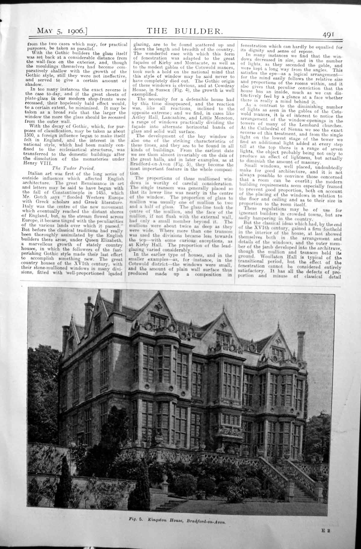 Old Kingston House Bradford-On-Avon England Architecture 1906 Builder 20th