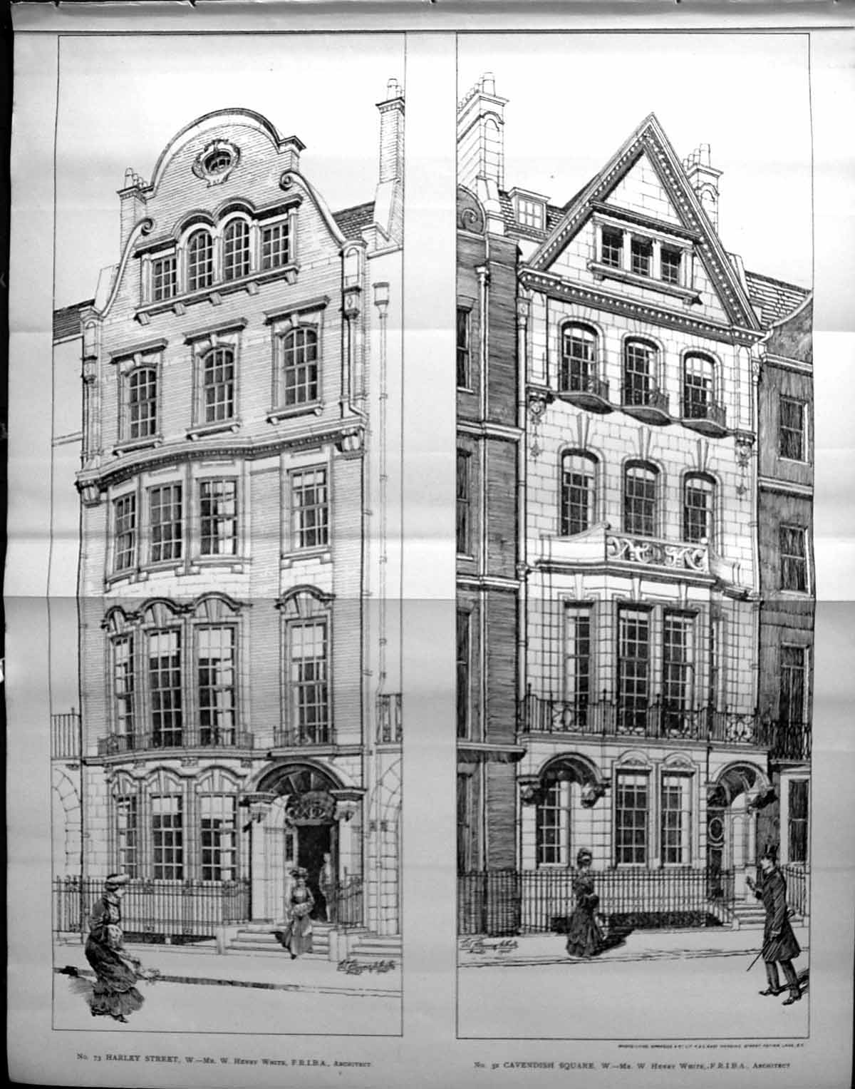Old Harley Street Cavendish Sqaure Henry White Architecture 1906 Buil 20th