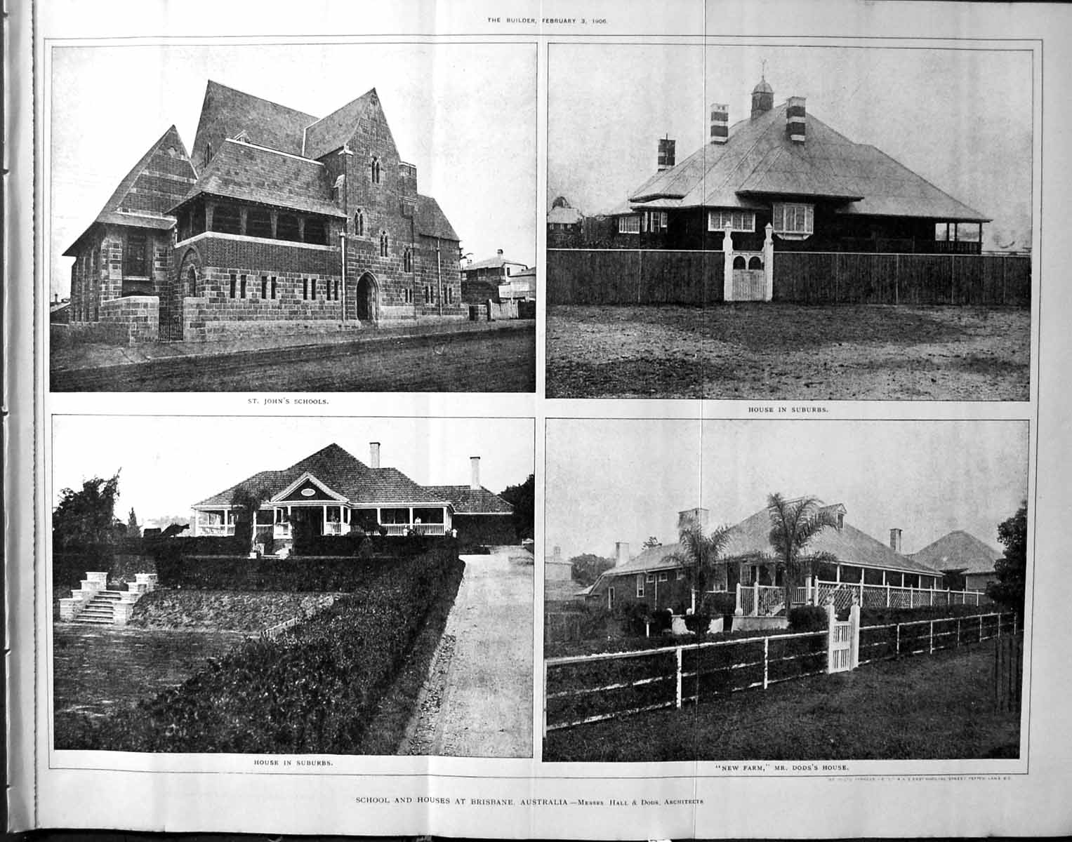 Old School Houses Brisbane Australia Hall Dods Architecture 1906 Buil 20th