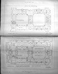 Antique Old Print Plan Bacon'S Ideal Palace George Architecture 1906 Builder