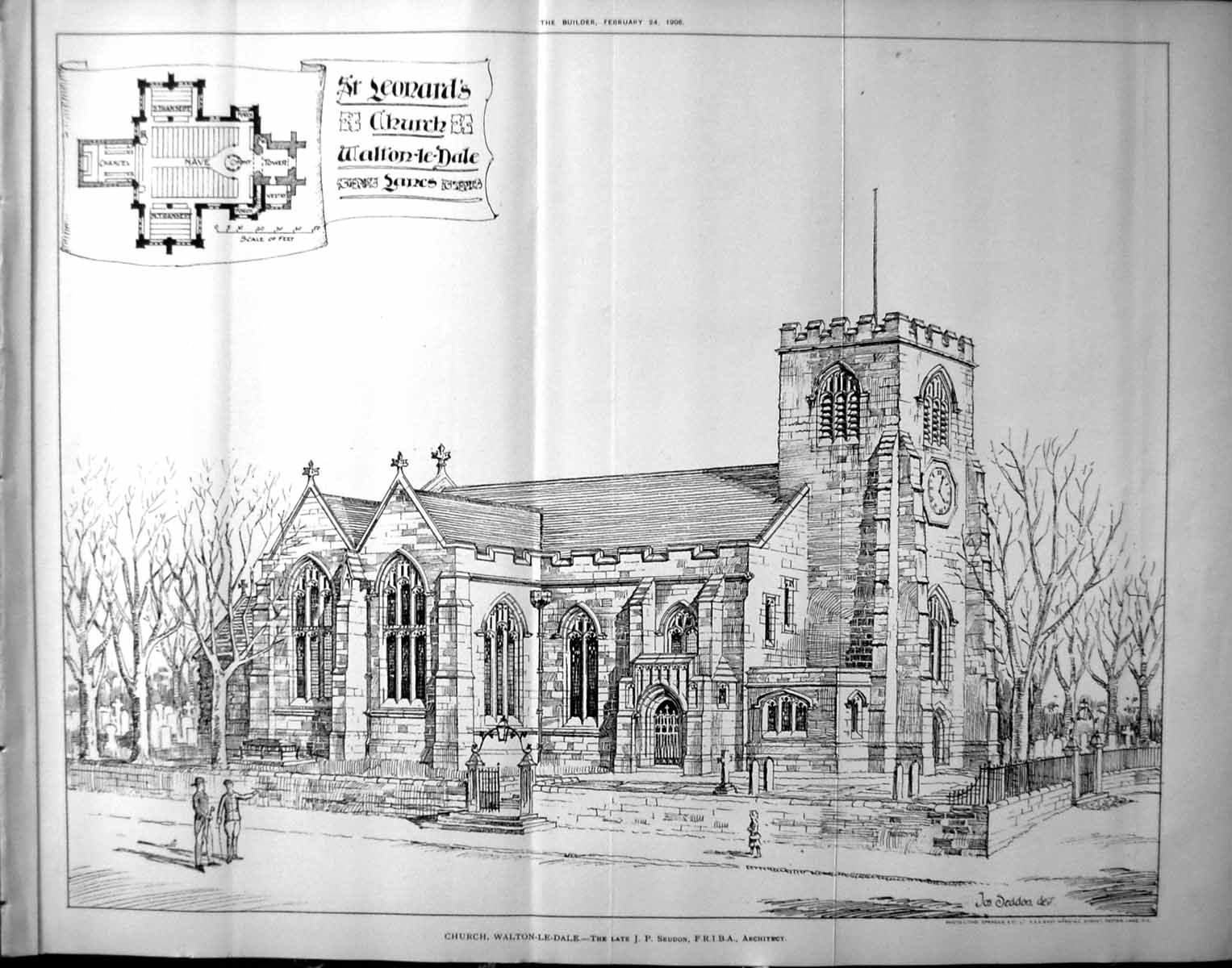 Old St. Leonards Church Walton-Le-Dale Seddon Architecture 1906 Build 20th