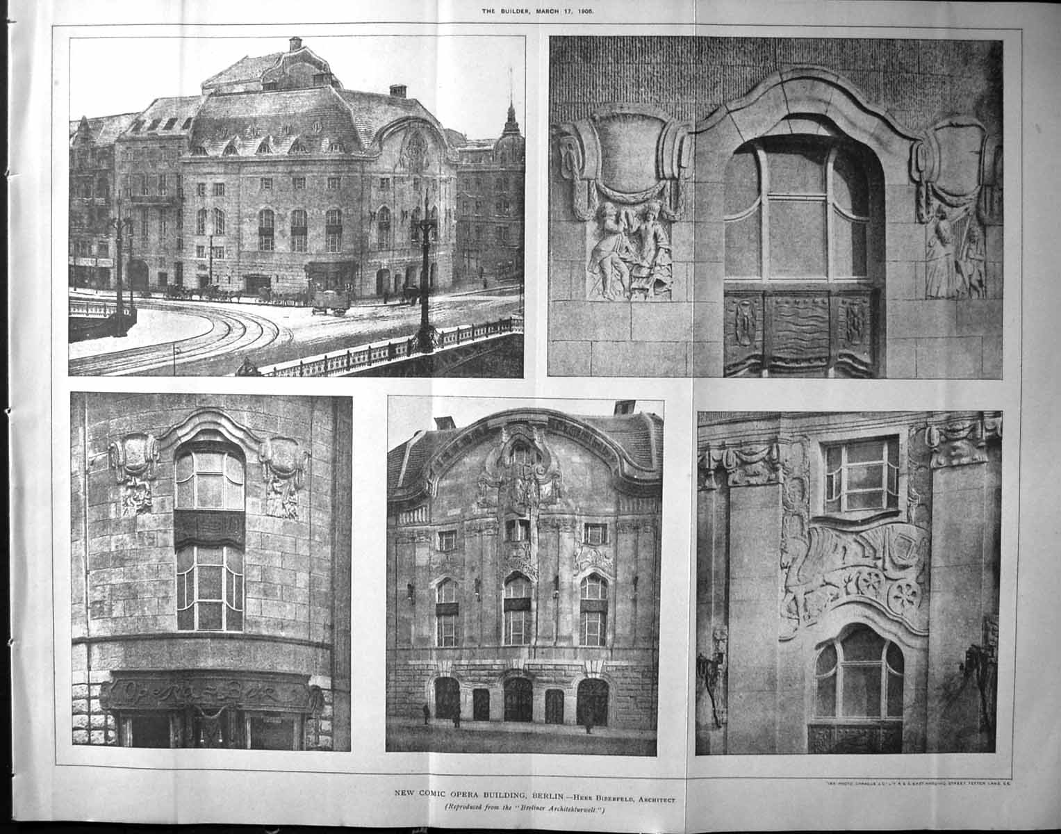 Old New Comic Opera Buildings Berlin Biberfeld Architecture 1906 Buil 20th